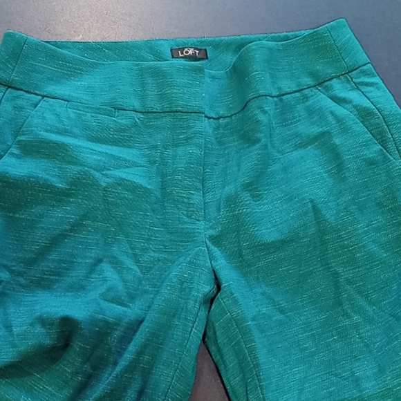 Loft Ann Taylor Teal Career Tapered Marisa Pants - Picture 4 of 6